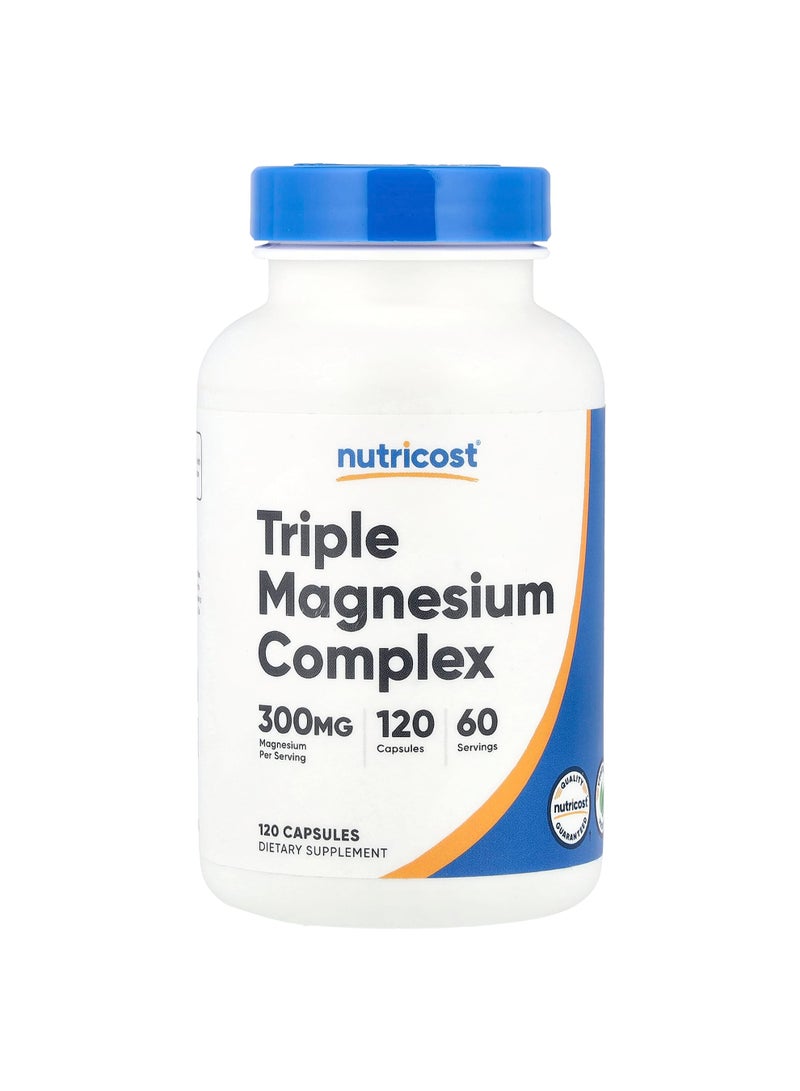 Triple Magnesium Complex, 120 Capsules (150 mg per Capsule)