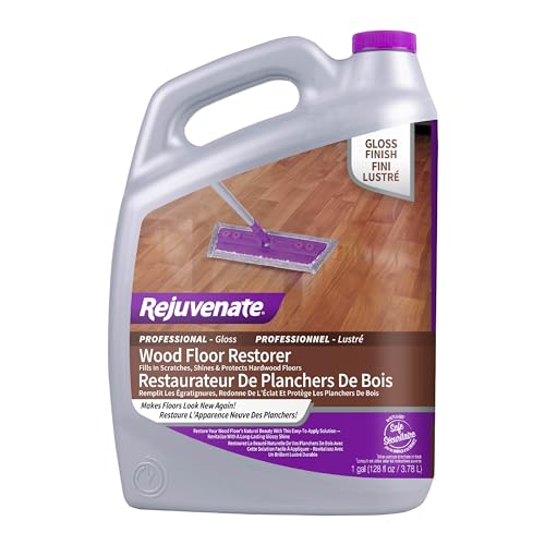 Rejuvenate Professional Wood Floor Restorer Fills Scratches, Shines And Protects Wood Flooring For A High Gloss Shine, 1 Gallon - Image 1