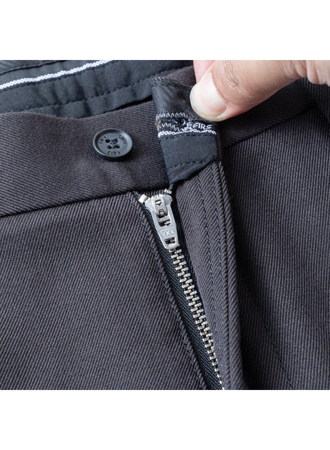 Firs Casual Pants For Men, Autumn And Winter Business Casual Slightly Elastic Wrinkle-resistant Straight-leg Thick Warm Trousers - Image 2