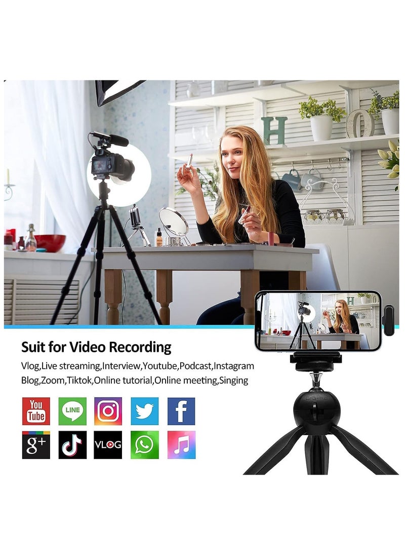 Arabest - Wireless Lavalier Microphone for iPhone iPad, Plug-Play Lightning Lapel Mini Microphone Wireless with Charging Case, 2 PCS Mic for Video Recording Vlogging YouTube TikTok Interview - Image 1