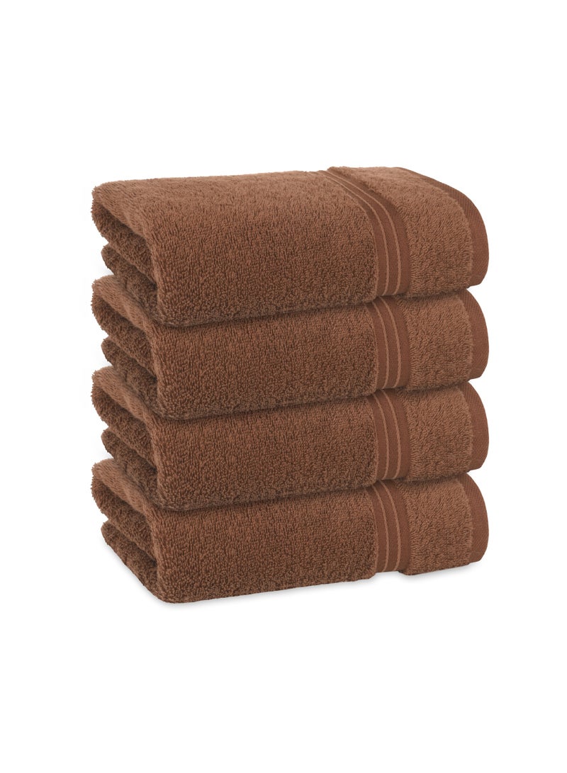 Bliss Casa 4-Piece 100% Combed Cotton Hand Towels - 550 GSM Quick Dry Highly Absorbent Hand Towel Set 16x28 Inch  - Image 1