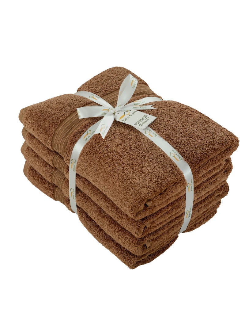 Bliss Casa 4-Piece 100% Combed Cotton Hand Towels - 550 GSM Quick Dry Highly Absorbent Hand Towel Set 16x28 Inch  - Image 5