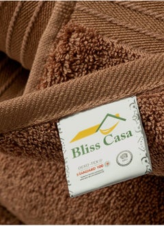 بليس كاسا مناشف يد من Bliss Casa مكونة من 4 قطع، مصنوعة من القطن الممشط بنسبة 100%، 550 جرام لكل متر مربع، عالية الجودة، سريعة الجفاف، عالية الامتصاص، مناشف فندقية سميكة وناعمة للاستحمام والسبا، مجموعة مناشف يد للحمام باللون الأبيض 40x70 سم  - Image 4