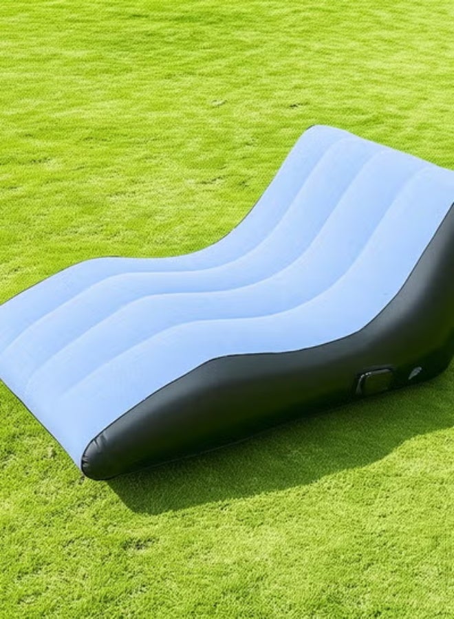Inflatable sofa chair, thickened lazy sofa, bedroom home-use leisure single-person portable outdoor popular sofa bed, lie down - Image 5