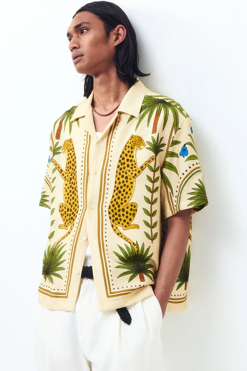 H&M Relaxed Fit Printed resort shirt