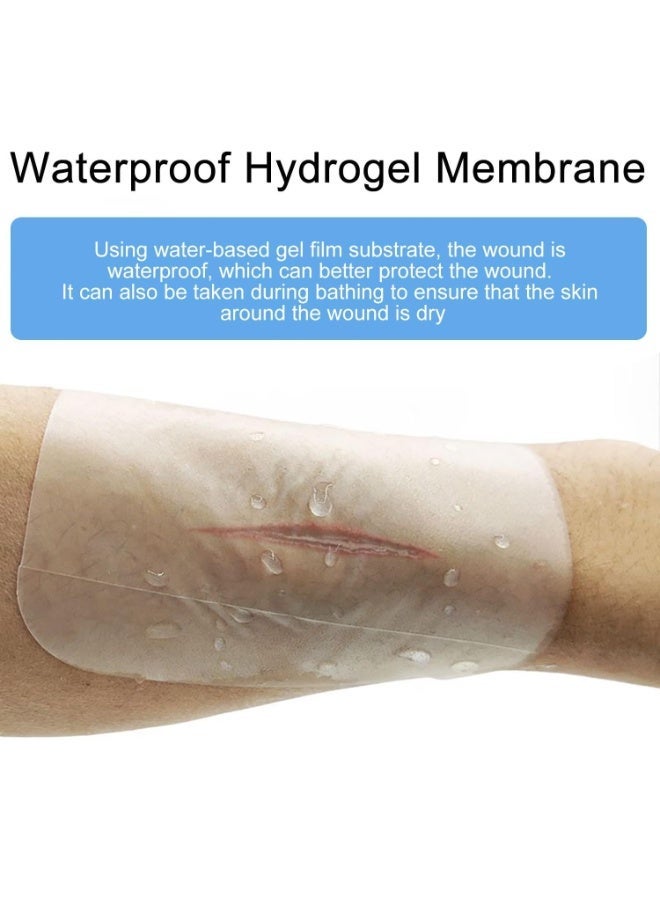 OSHIMA 10PCS Hydrocolloid Wound Dressings, Waterproof Adhesive Bandages Hydrocolloid Band-Aid, Large Waterproof Hydrocolloids Wound Dressing for Wounds Acne Burns and Light Exudate Faster Healing(10x10cm) - Image 5