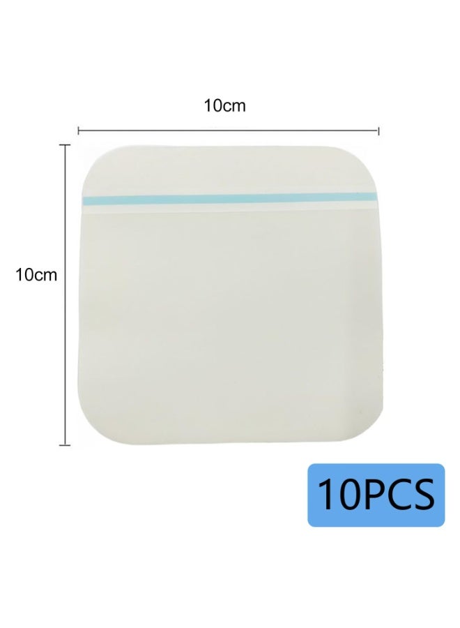 OSHIMA 10PCS Hydrocolloid Wound Dressings, Waterproof Adhesive Bandages Hydrocolloid Band-Aid, Large Waterproof Hydrocolloids Wound Dressing for Wounds Acne Burns and Light Exudate Faster Healing(10x10cm) - Image 2