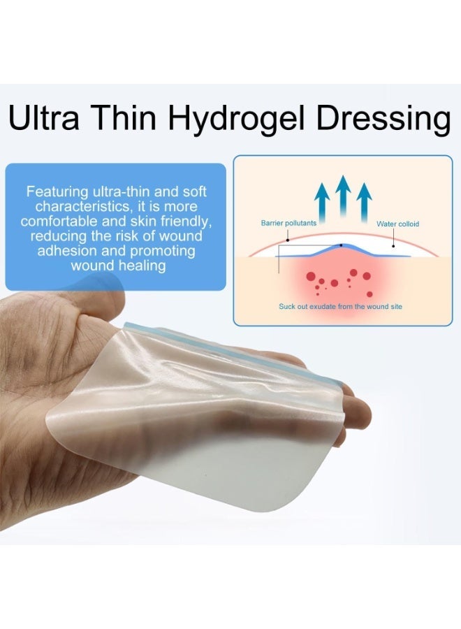 OSHIMA 10PCS Hydrocolloid Wound Dressings, Waterproof Adhesive Bandages Hydrocolloid Band-Aid, Large Waterproof Hydrocolloids Wound Dressing for Wounds Acne Burns and Light Exudate Faster Healing(10x10cm) - Image 4