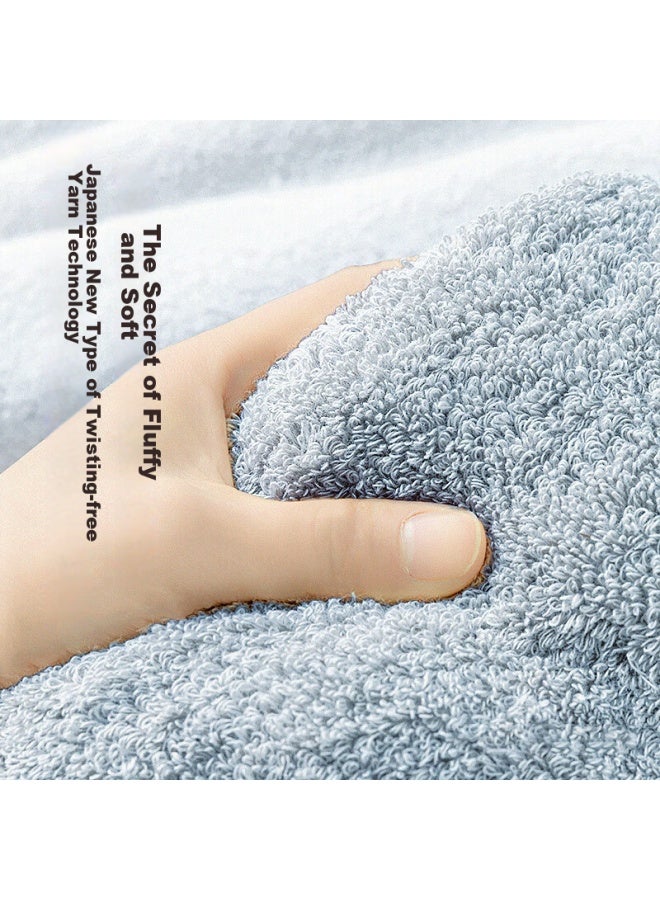 Uchino New Plain Elegant Pure Cotton Oversized Bath Towel 180cm, Boyfriend Absorbent Shower Towel, Matcha Green + Laundry Bag - Image 5