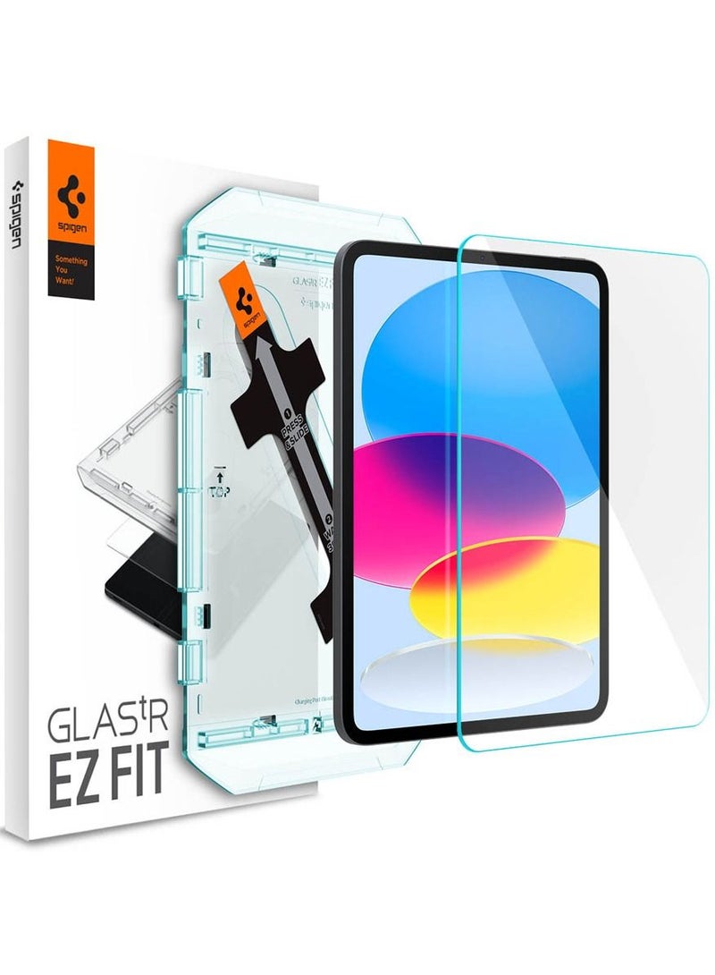 Spigen واقي شاشة زجاجي مقوى Glastr Ez Fit لجهاز iPad الجيل العاشر مقاس 10.9 بوصة (2022) مع مجموعة محاذاة تلقائية - مناسب للجراب - Image 1