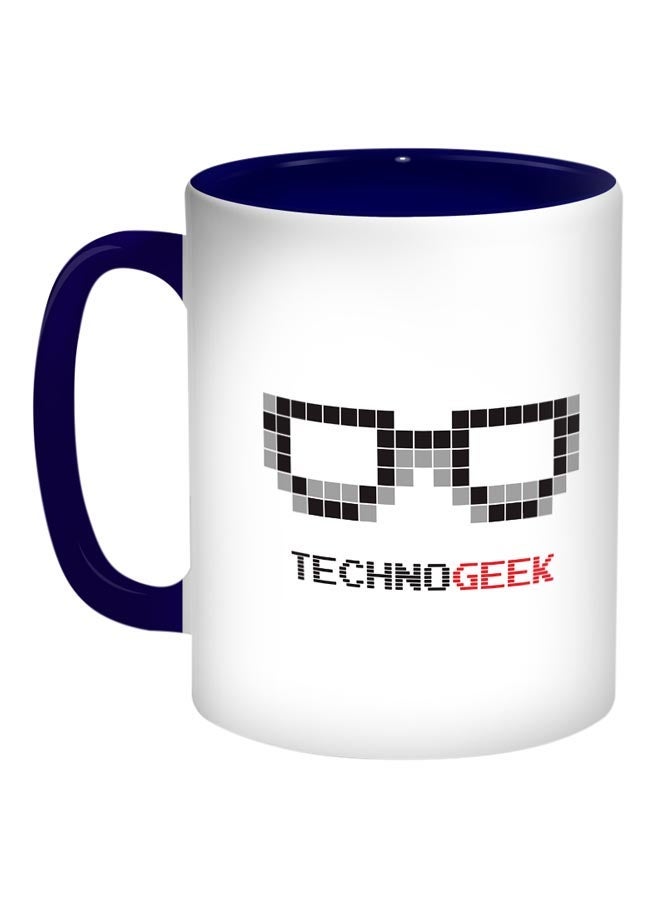 RYN Techno Geek Printed Coffee Mug Black/Grey/Red 11ounce