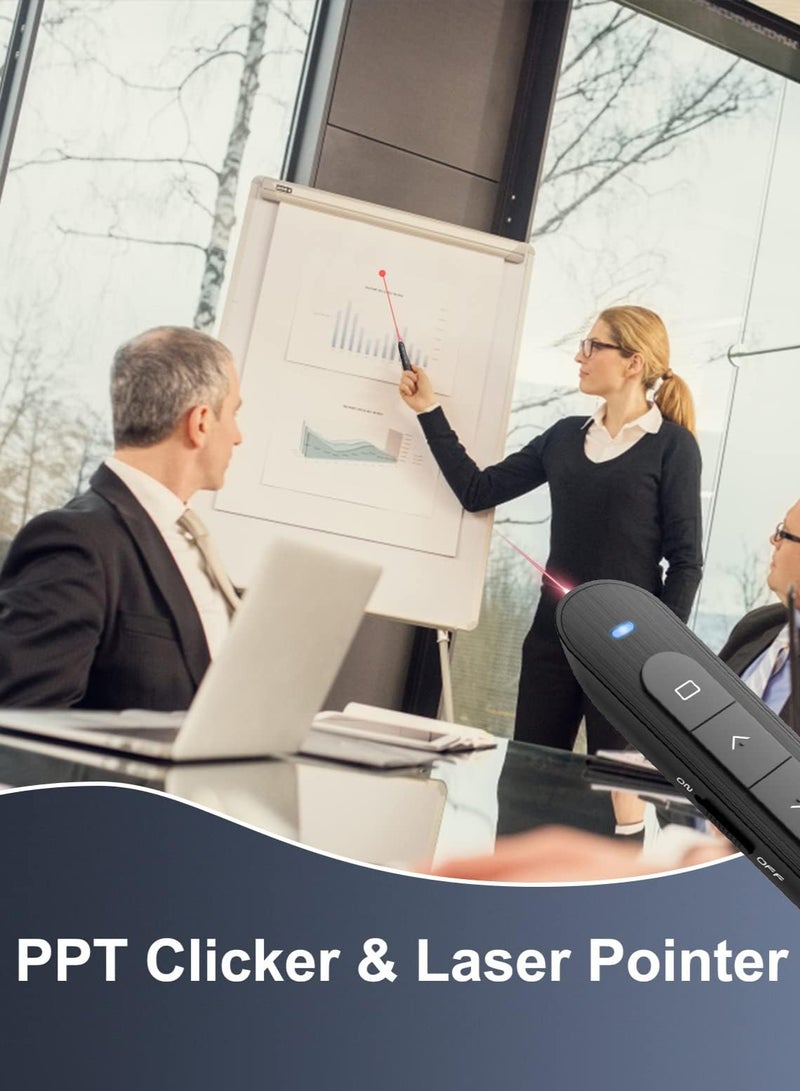 ماغيدا جهاز تحكم عن بُعد لاسلكي محمول لعرض العروض التقديمية، مزود بمنفذ USB، ووحدة تحكم في مستوى صوت الكمبيوتر، لأجهزة ماك، والكمبيوتر، واللاب توب. - Image 2