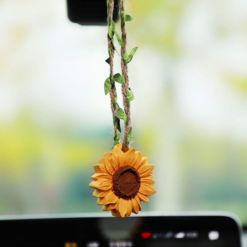 YGMONER Sakura Car Interior Rear View Mirror Hanging Accessories Car Decor for Women - Image 1