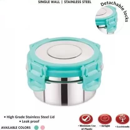 Foliam Leak Proof Click and Seal Lock Stainless Steel StorageAir Tight Tiffin ContainerLunch Container with lid Fusion150250500ml - Image 4