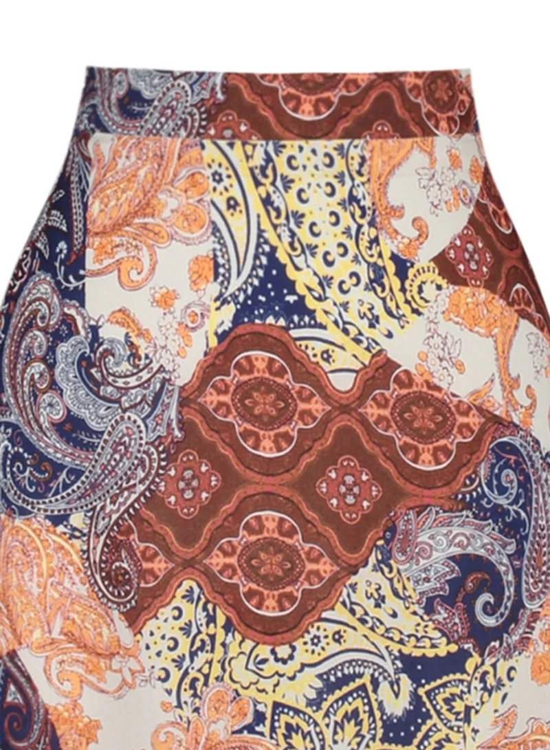 trendyol High Waist Printed Skirt