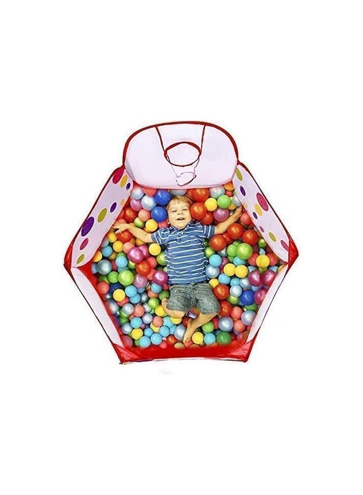 An open house with a mini basket pool and 100 multi-coloured balls. Your child will play safely - Image 1