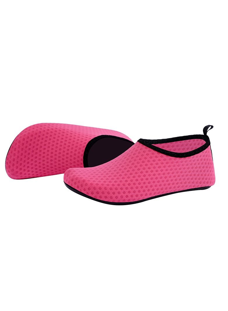 Loquat New Men/Women's Beach Shoes With Soft Soles, Anti Slip And Anti Cutting Yoga Shoes Rose Red 