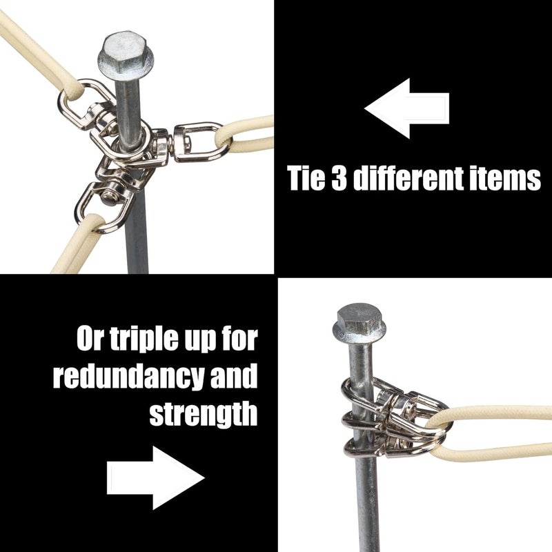 MightyPhine Earth Anchors - 24" Set of 2 Heavy Duty Ground Anchors - Screw in, Drill Bit Included - Ideal for Mobile Homes, Sheds, Swing Sets, Trees, Awnings & Canopies - Image 3