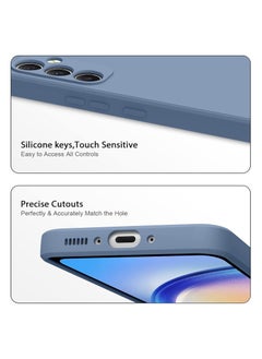 Color Fans for Samsung Galaxy A34 5G Case Slim Liquid Silicone Protective Cover Grey  - Image 4