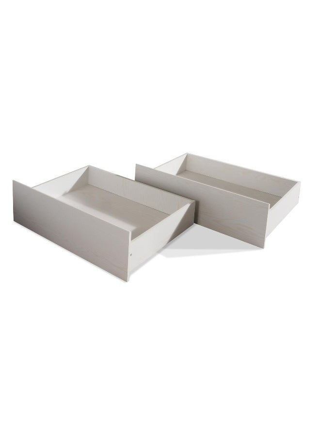 Pan Home Spring Collection Bed Storage Drawer Set Of 2 For 160 Cm And 180 Cm Bed - White  - Image 4