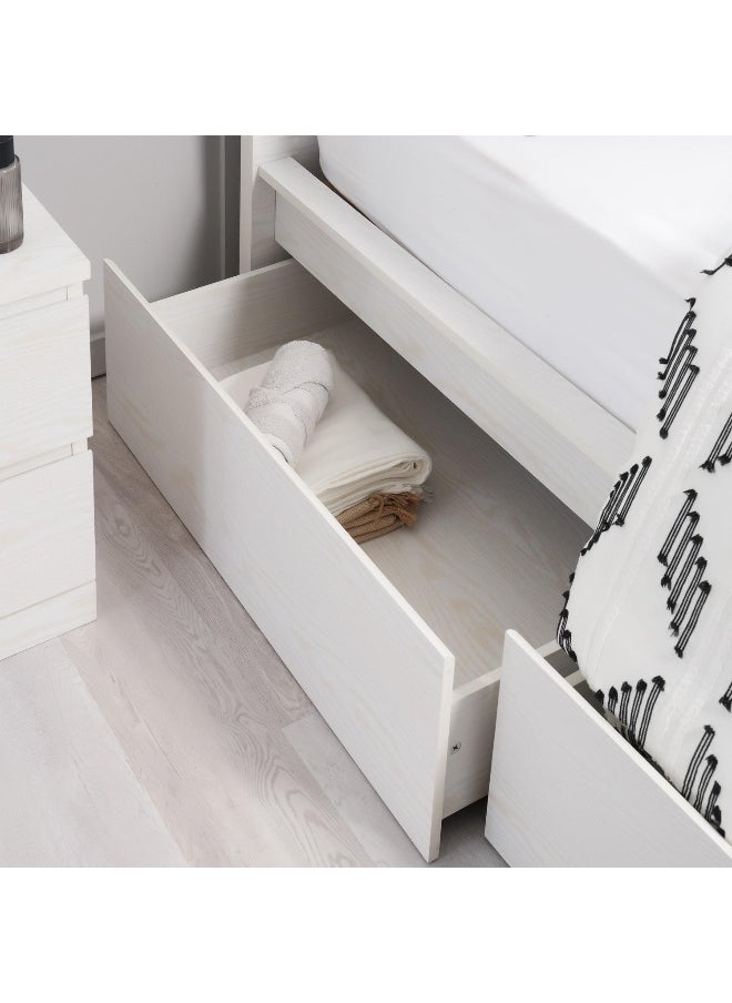 Pan Home Spring Collection Bed Storage Drawer Set Of 2 For 160 Cm And 180 Cm Bed - White  - Image 3