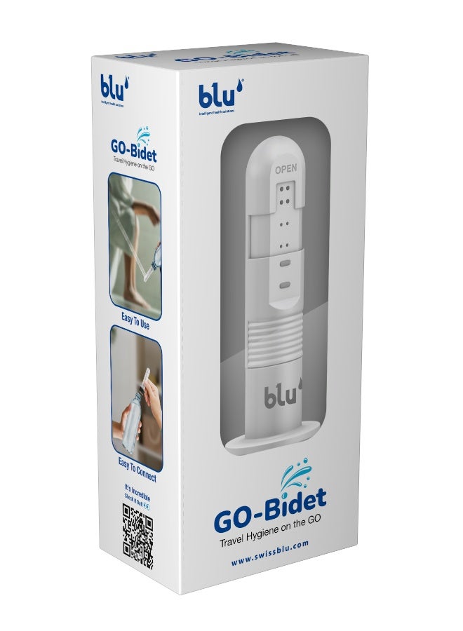 Blu GO Bidet  High Pressure Handheld Travel Bidet  Compact Water Jet for Personal Hygiene, Gentle Care for Women, Men. Your Shattaf for on the Go. Stay fresh & Feel Confident Wherever Life Takes You - Image 1