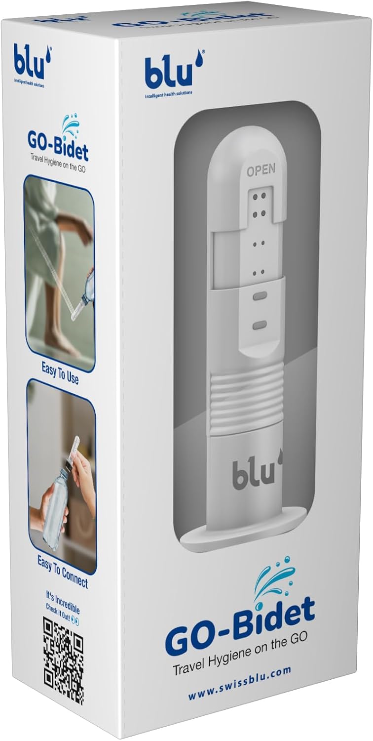 blu GO Bidet – High Pressure Handheld Travel Bidet – Compact Water Jet for Personal Hygiene, Gentle Care for Women, Men. Your Shattaf for on the Go. Stay fresh & Feel Confident Wherever Life Takes You - Image 1