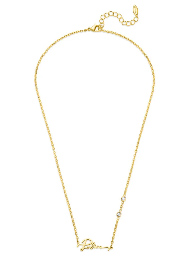 POLICE Necklace For Women Gold Plating With  ScriptPEJLN0002602