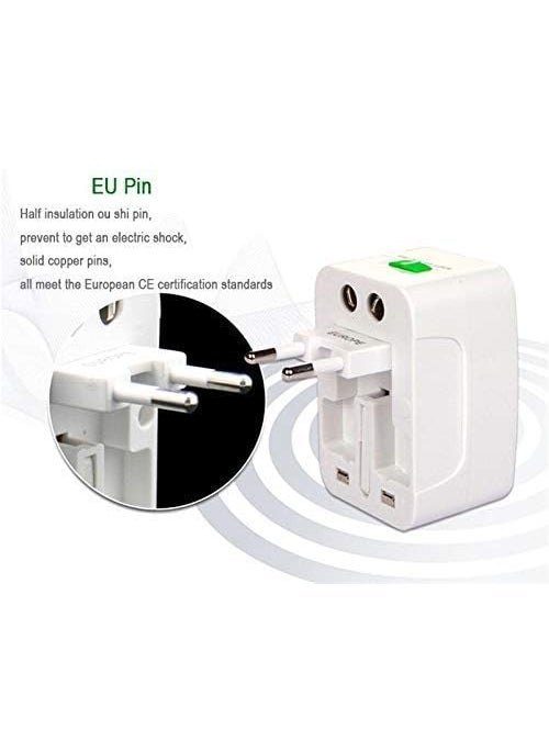 TINKDAS TINKDAS Universal Travel Plug Adapter Worldwide International All in One Portable Travel Adapter Wall AC Power Plug Adapter Wall Charger with Dual USB Charging Ports  - Image 2