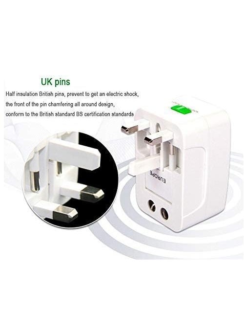 TINKDAS TINKDAS Universal Travel Plug Adapter Worldwide International All in One Portable Travel Adapter Wall AC Power Plug Adapter Wall Charger with Dual USB Charging Ports  - Image 4