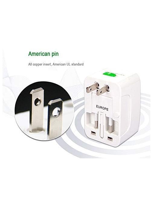 TINKDAS TINKDAS Universal Travel Plug Adapter Worldwide International All in One Portable Travel Adapter Wall AC Power Plug Adapter Wall Charger with Dual USB Charging Ports  - Image 3