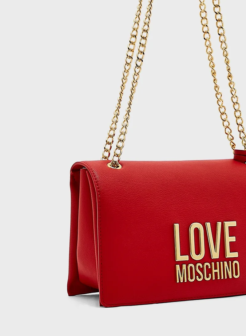 Love Moschino Logo Detailed Crossbody Bag