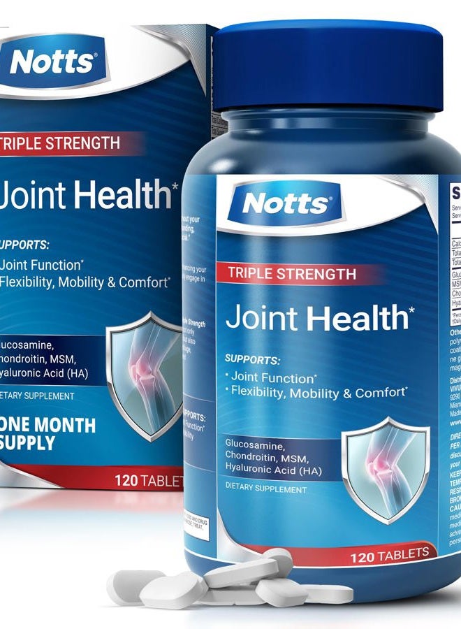 NOTTS Triple Potency Joint Health Supplement, Glucosamine, Chondroitin, and MSM, 120 Coated Tablets - Image 1