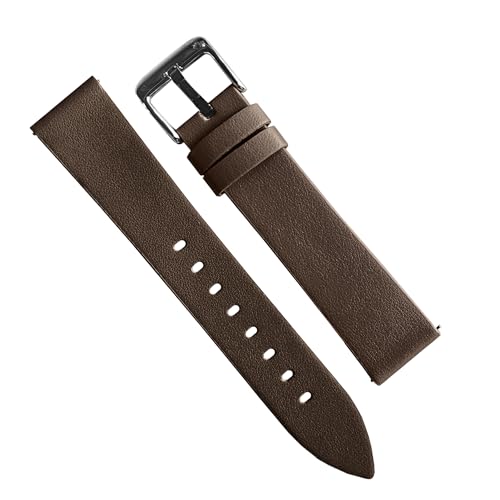 ALPINE INTERNATIONAL ALPINE Vegan Leatherette Watch Strap - Brown Leather Free Watch Band - Quick Release Replacement Watch Strap - Eco-Friendly Bands for Women & Men - Compatible with Regular & Smart watches - 20MM - Image 1