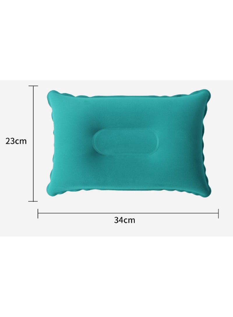 Brown Mouth-Blown Flocking Square Pillow, Neck Support Pillow Lumbar Support, Suitable For Sleeping And Resting In Airplanes, Trains, Offices, Camping, Traveling - Image 2