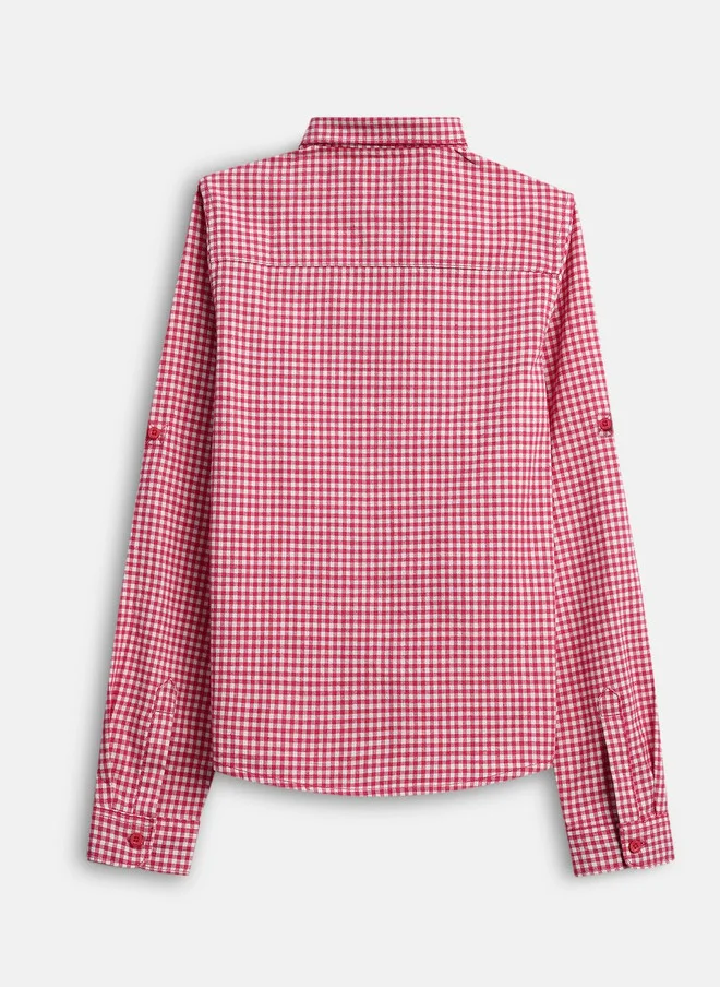 بونكيدز BONKIDS Boys Gingham Checks Opaque Checked Casual Shirt