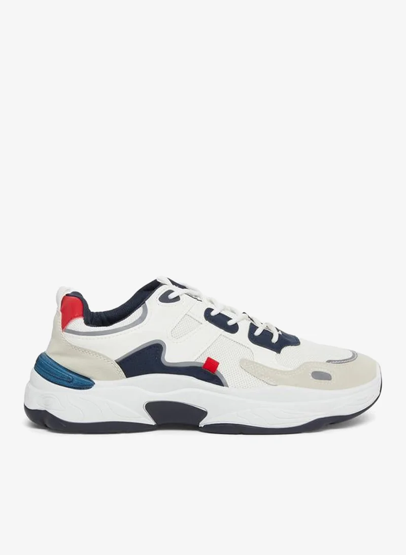 Styli Chunky Color Block Lace-Up Sneakers