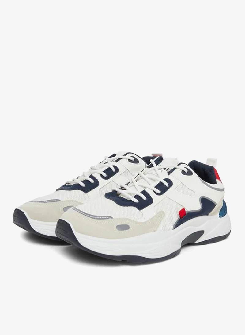 Styli Chunky Color Block Lace-Up Sneakers