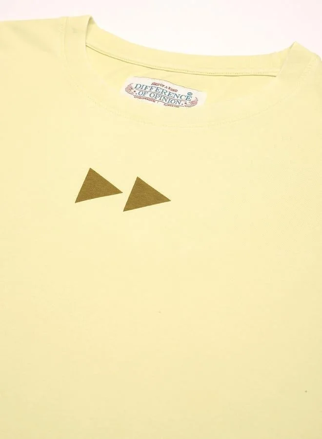 ديفيرينس أوف أوبينيون تيشيرت مطبع بقصة واسعة وغسيل حمضي للرجال