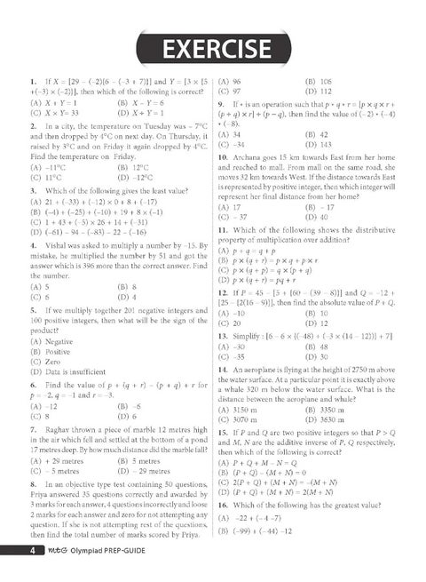 OUROZO MTG Olympiad Prep-Guide Mathematics Class 7 - Detailed Theory, Self Test with IMO Chapterwise Previous Year Question Paper For SOF 2023-24 Exam