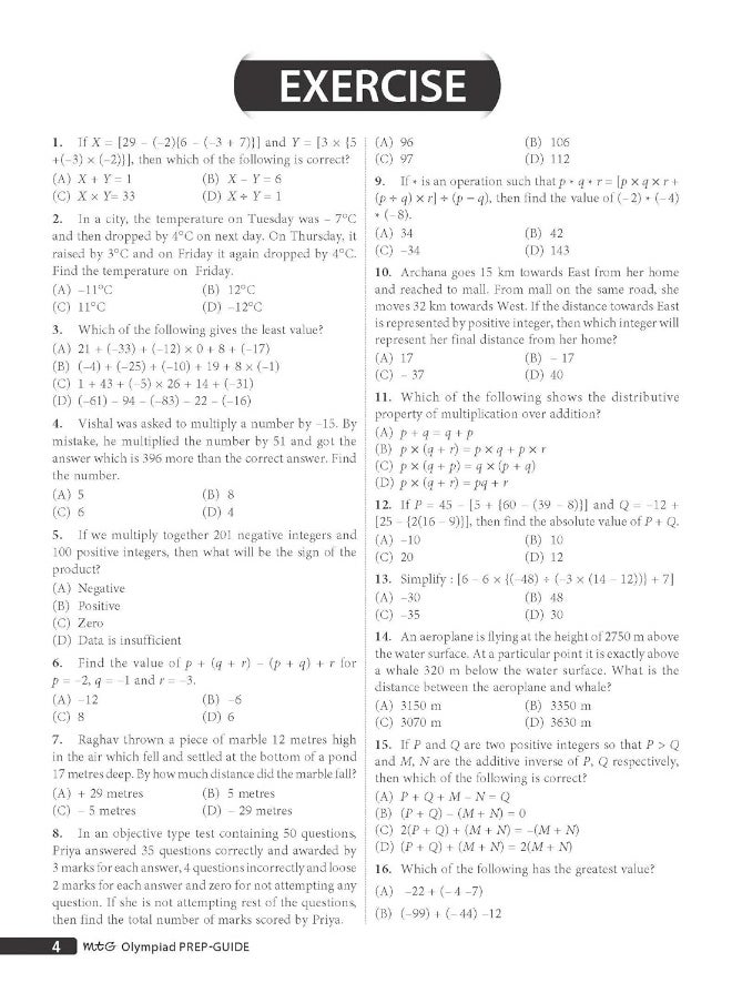 OUROZO MTG Olympiad Prep-Guide Mathematics Class 7 - Detailed Theory, Self Test with IMO Chapterwise Previous Year Question Paper For SOF 2023-24 Exam  - Image 1