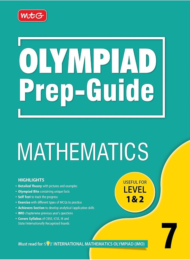 OUROZO MTG Olympiad Prep-Guide Mathematics Class 7 - Detailed Theory, Self Test with IMO Chapterwise Previous Year Question Paper For SOF 2023-24 Exam