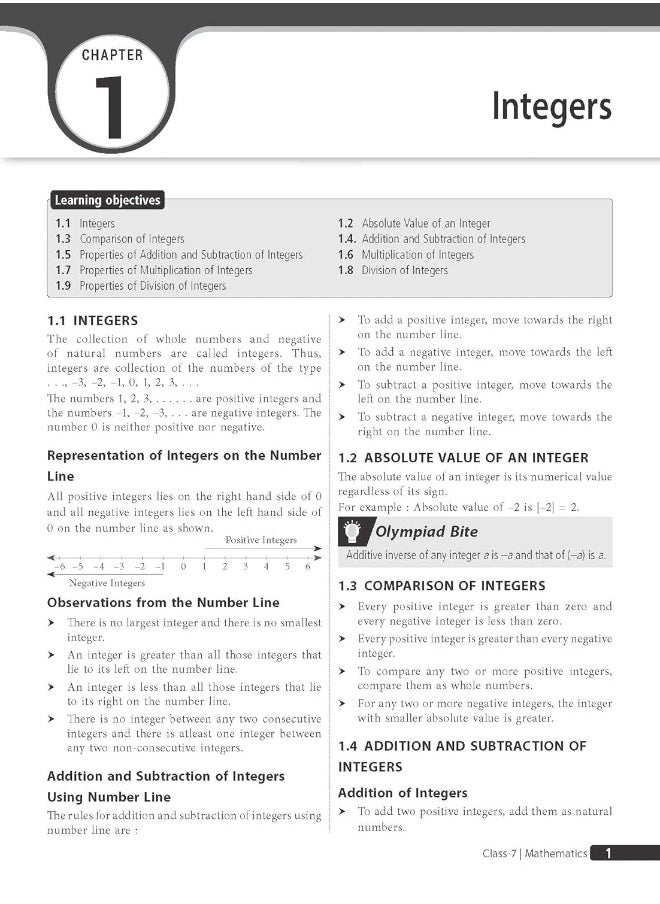 OUROZO MTG Olympiad Prep-Guide Mathematics Class 7 - Detailed Theory, Self Test with IMO Chapterwise Previous Year Question Paper For SOF 2023-24 Exam  - Image 3