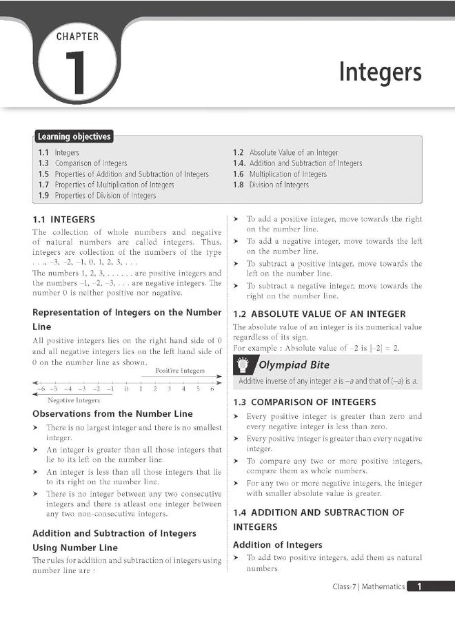 OUROZO MTG Olympiad Prep-Guide Mathematics Class 7 - Detailed Theory, Self Test with IMO Chapterwise Previous Year Question Paper For SOF 2023-24 Exam