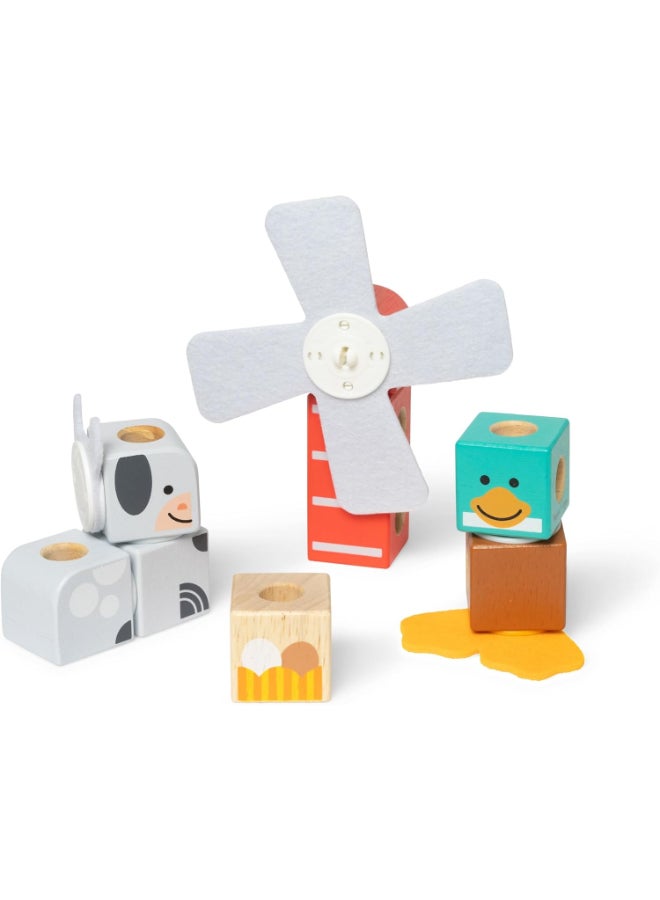 Melissa & Doug BLOCKABLES FARM FRIENDS BUILDING SET - Image 1