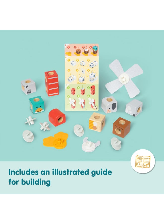 Melissa & Doug BLOCKABLES FARM FRIENDS BUILDING SET - Image 5