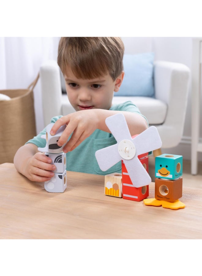 Melissa & Doug BLOCKABLES FARM FRIENDS BUILDING SET - Image 3