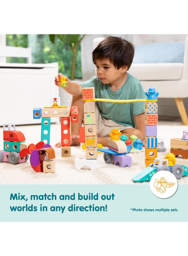 Melissa & Doug BLOCKABLES FARM FRIENDS BUILDING SET - Image 4