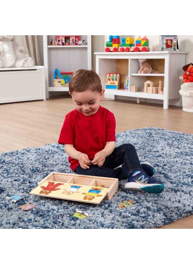 Melissa & Doug مجموعة بناء أصدقاء المزرعة القابلة للحجب - Image 3