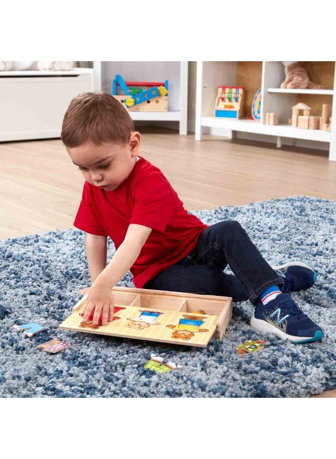 Melissa & Doug مجموعة بناء أصدقاء المزرعة القابلة للحجب - Image 5